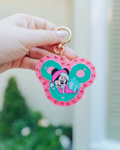 Pinkmas Wreath Bag Charm