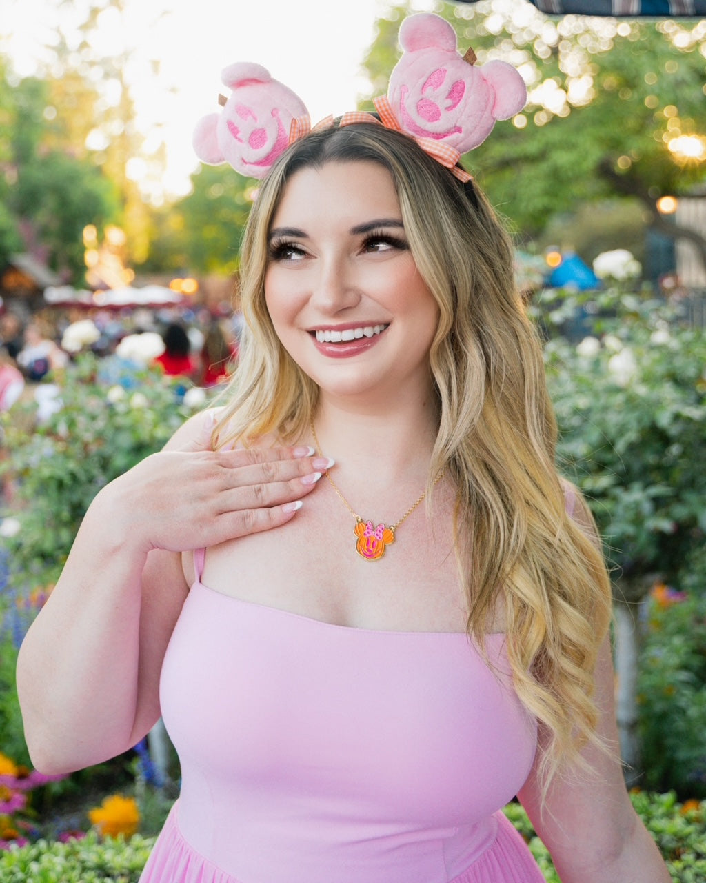Pink Pumpkin Necklace