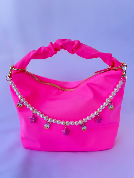 Girly Duck Pearl Chain Pink