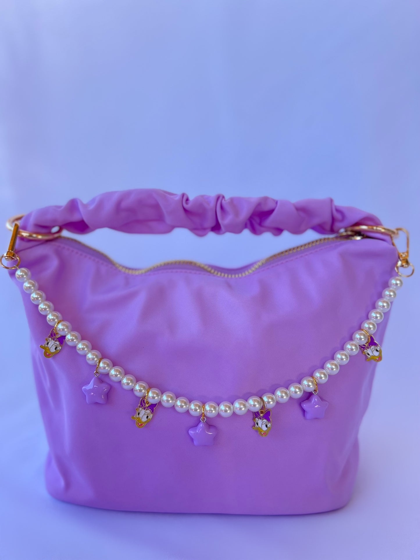 Girly Duck Pearl Chain Purple