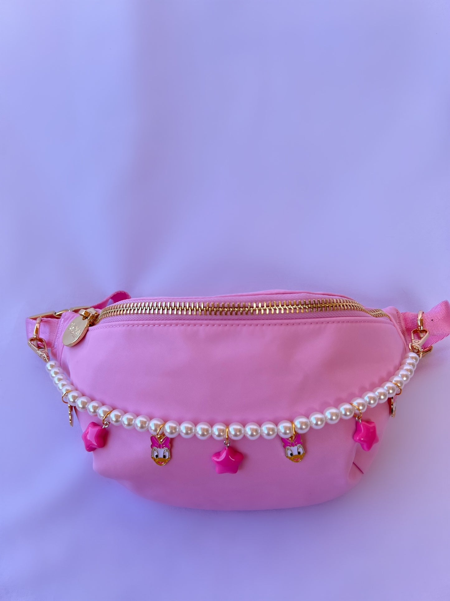 Girly Duck Pearl Chain Pink