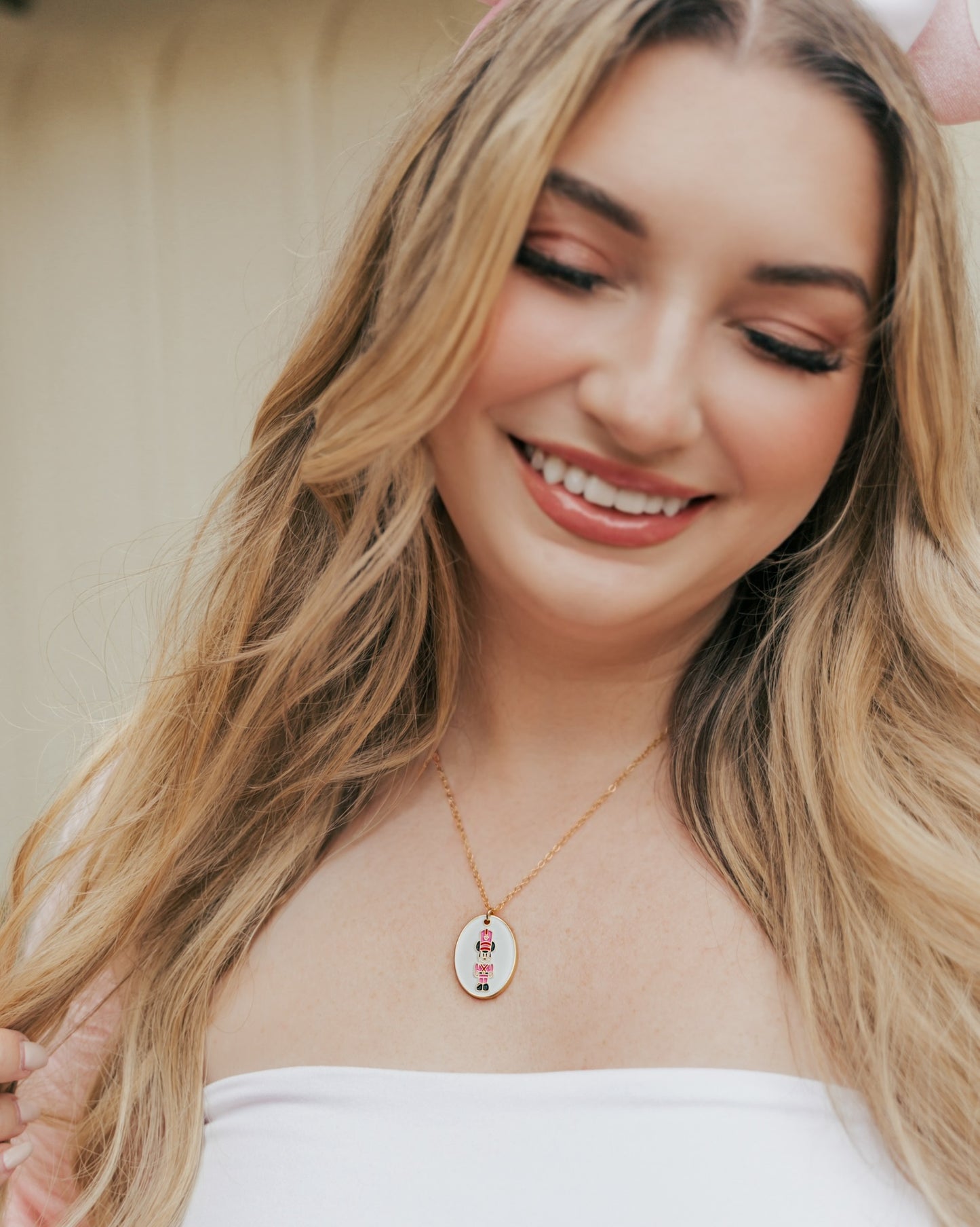 Pink Nutcracker Necklace