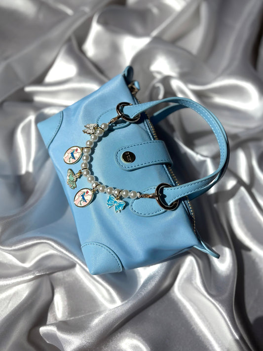 Cindy PEARL chain BLUE *mini