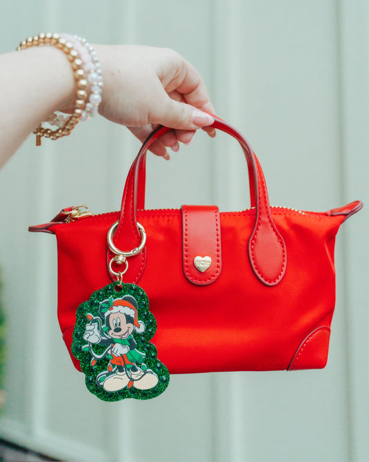 Santa Mouse Bag Charm