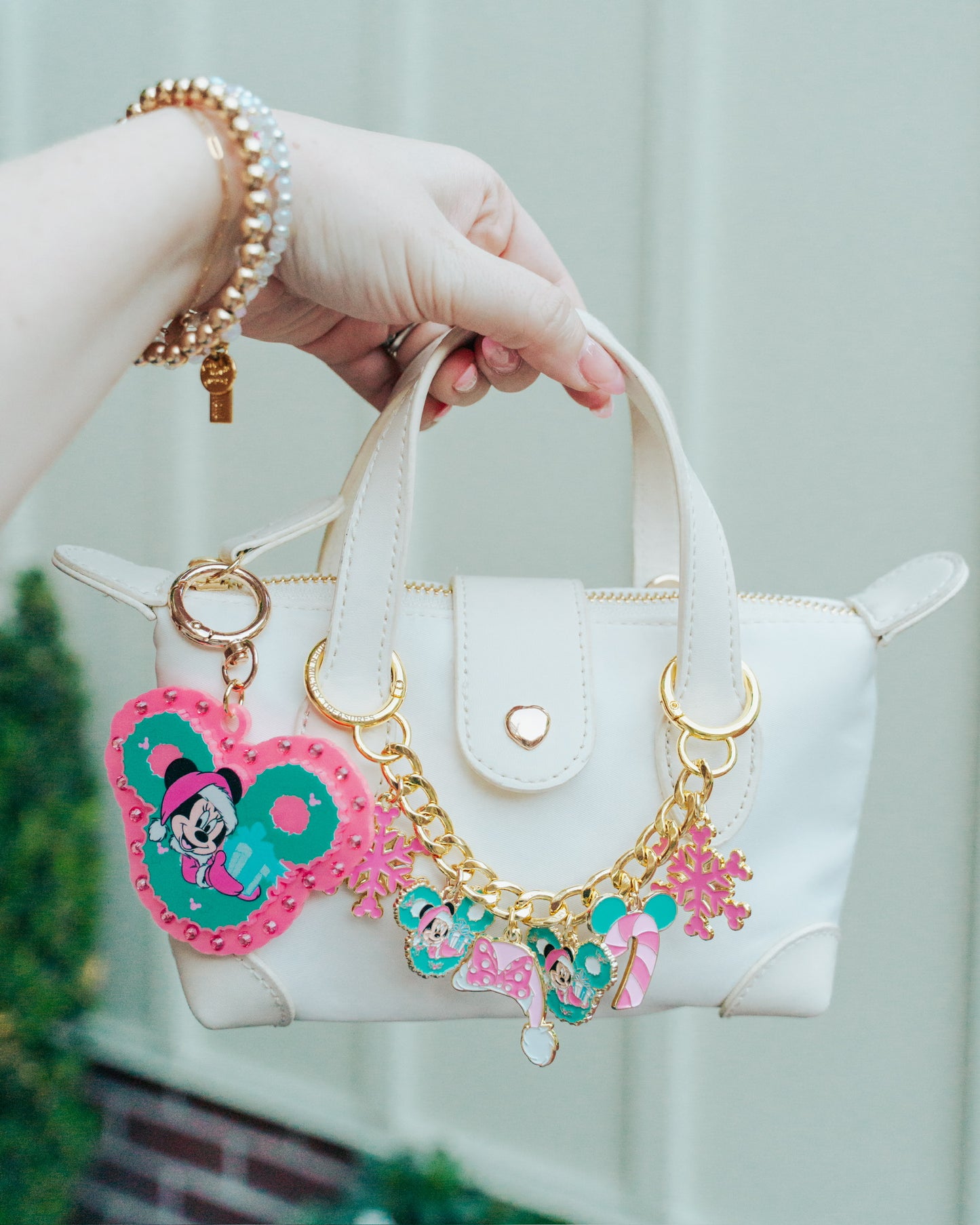 Pinkmas Wreath Bag Charm